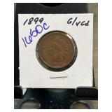 1899 Indian Head Cent in G/VG Condition