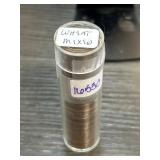 Tube of Mixed Wheat Pennies in Plastic Case