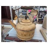 Vintage Metal Teakettle with Wooden Handle