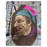 Wall Plaque with Relief of Bearded Man