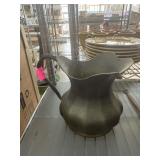 Metal Pitcher with Flared Rim and Handle