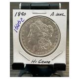 1890 Morgan Silver Dollar in High Grade