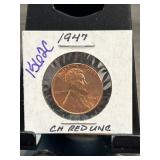 1947 Lincoln Wheat Cent CH Red Unc