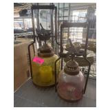 Glass Lanterns with Metal Accents