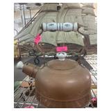 Copper Tea Kettle with Porcelain Accents