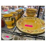 Gibson Dinnerware Set with Yellow Floral Design