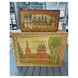 Two Hand-Painted Russian Wooden Boxes