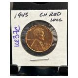 1945 Lincoln Wheat Cent CH Red UNC