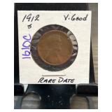 1912 S Lincoln Wheat Cent in Holder