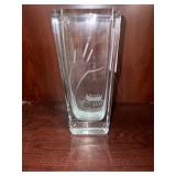 Swedish Bengt Edenfalk Skruf Etched Crystal Vase