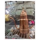Copper Coffee Pot With Brass Accents
