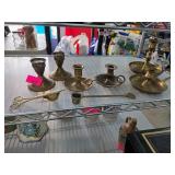 Brass Candle Holders and Snuffers