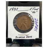 1932 Lincoln Wheat Cent in Holder