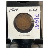 1900 Indian Head One-Cent Coin