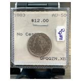 1883 Liberty Head Nickel in AU-50 Condition