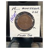 19" Mint Error Filled Die Penny