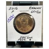 2016 P Ronald Reagan $1 Coin in Holder