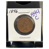 1896 Indian Head One-Cent Coin