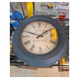 Heavy Wood Wall Clock With Roman Numerals