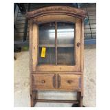 Wooden Wall Cabinet With Glass Door