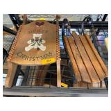 Wooden Christmas Decor Sled Lot