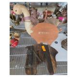 Decorative Wooden and Fabric Goose and Cutting Boa
