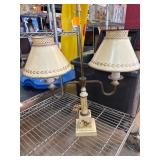 Two-Light Table Lamp With Decorative Shades