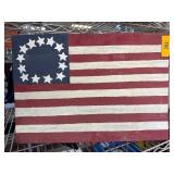 Wooden Betsy Ross American Flag Plaque