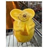 Yellow Ceramic Mouse Figurine with Whimsical Desig