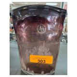 MG Glass Vase with Purple and White Design