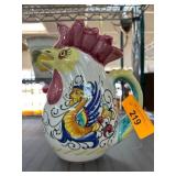 Italian Ceramic Rooster Pitcher