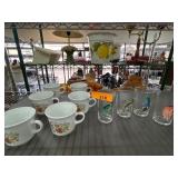 Corelle Mugs and Bird-Themed Glasses