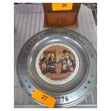 Pewter Plate with American Revolution Design