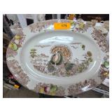 Turkey-Themed Ceramic Serving Platter