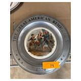Pewter Plate with Revolutionary War Design