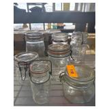 Glass Canning Jars with Wire Closures