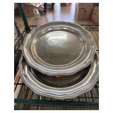 Two RWP Pewter Plates