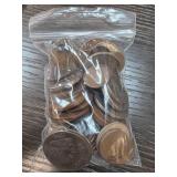 Bag of Assorted Coins Featuring Various Designs