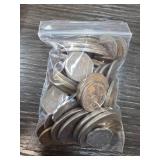 Bag of Assorted World Coins in Plastic Zip Bag
