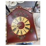 Wall Clock with Decorative Floral Design