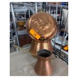 Copper Rooster Wall Plate with Accessories