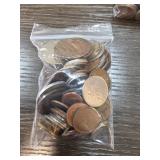 Bag of Assorted Coins in Mixed Metals