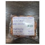 Philippines 1963 Centavo Coins, 100 pcs