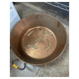 Copper Hammered Pot With Side Handles