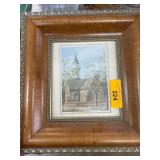Framed Print of Bruton Parish Church in Williamsbu