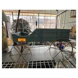 Wooden Decorative Wagon with Metal Wheels