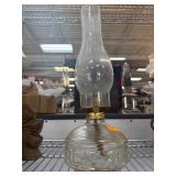 Glass Oil Lamp with Brass Burner