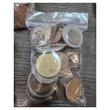 Coins in Clear Plastic Bag