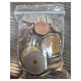 Foreign Coins in Plastic Bag