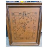 Framed George Washington Centennial Map
